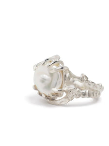 MAGPIE LOOT PEARL RING SILVER